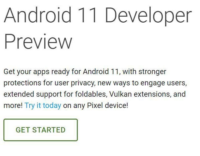 Android 11 Developer Preview