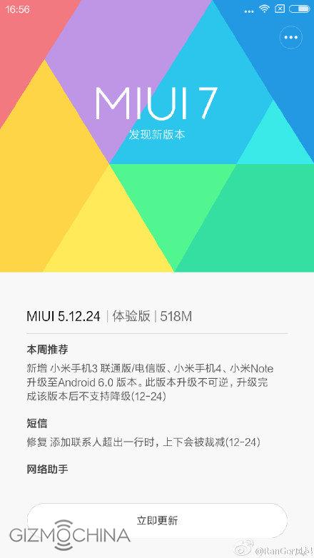Android 6.0  Xiaomi Mi 4, Mi Note  Mi 3