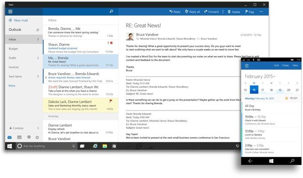Office Outlook Mail  Calendar  Windows 10