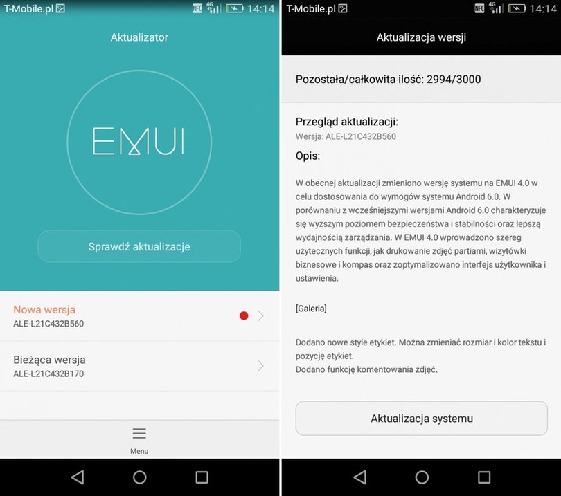Android 6.0 для Huawei P8 Lite