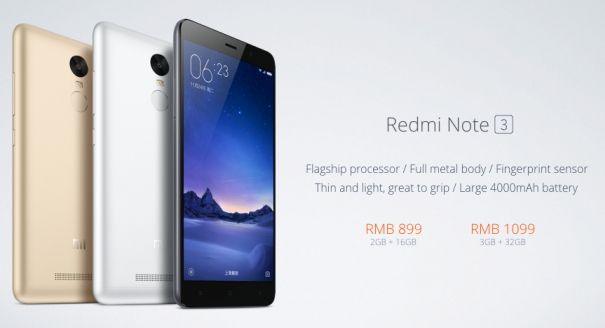  Xiaomi Redmi Note 3