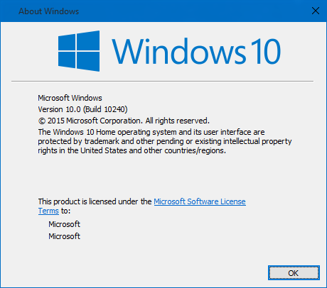 проверить сборку Windows 10